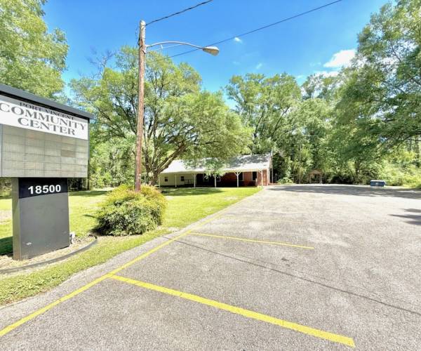 Community Center Parking lot view